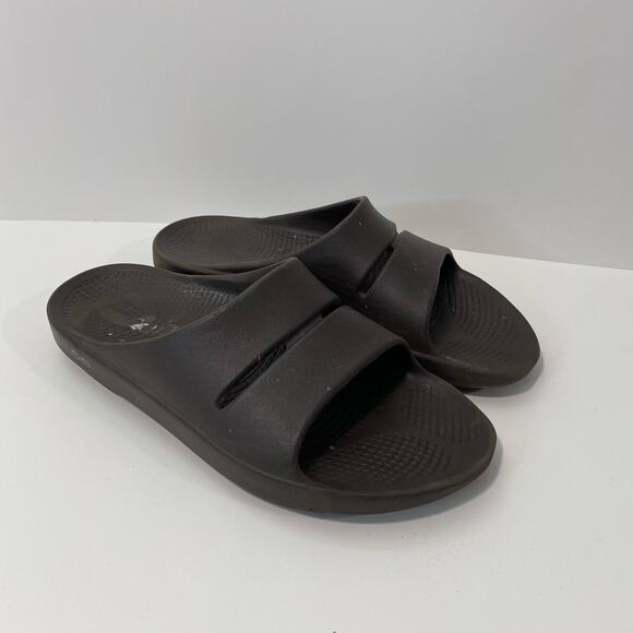 Oofos Men\'s Slides‎ OOahh Sport Comfort Brown Size 10 Cushioned Leisure main image 6